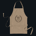 Chalkboard Monogram Schürze<br><div class="desc">Das Design des Logos im Chalkboard-Stil wurde von Shelby Allison in Schwarz und Weiß gestaltet.</div>