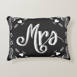 Chalkboard Mrs.2. Wedding Jubiläum Dekokissen