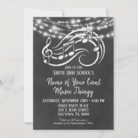 Chalkboard Music Concert Considérant Invitation