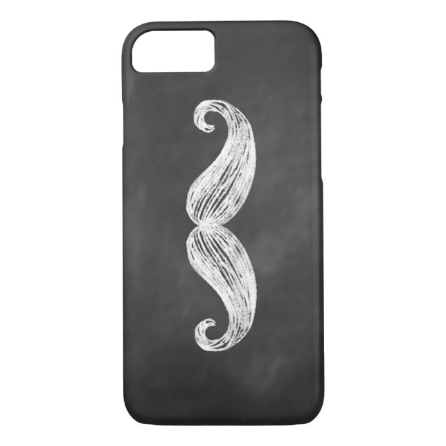 Chalkboard Mustache iPhone 7 Fall Case-Mate iPhone Hülle (Rückseite)