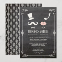 Chalkboard Mustache und Lippen Vintage schicke Hoc