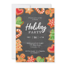 Chalkboard pain d'épices Fête Invitation