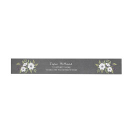 Chalkboard Painted Anemones Rücksendetikett