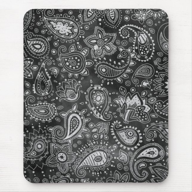 Chalkboard Paisley Mousepad (Vorne)