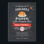 Chalkboard Pancake und Pajamas Einladung zum Gebur<br><div class="desc">Chalkboard Pancake und Pajamas Einladung zum Geburtstag</div>