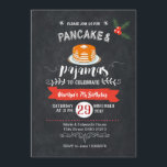 Chalkboard Pancake und Pajamas Einladung zum Gebur<br><div class="desc">Chalkboard Pancake und Pajamas Einladung zum Geburtstag</div>