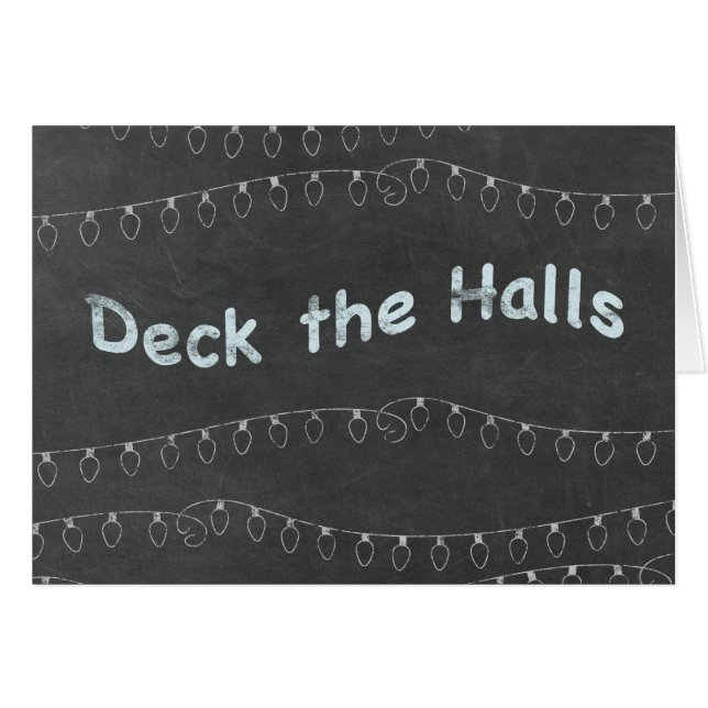 Chalkboard Personnalisé Deck the Halls (Devant horizontal)