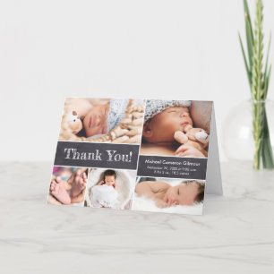 Chalkboard Photo.Collage bébé garçon douche Merci