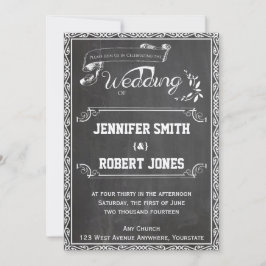 Chalkboard Posh Wedding Einladung