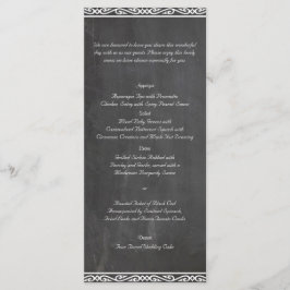 Chalkboard Posh Wedding Menü Menükarte