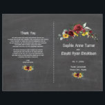 Chalkboard-Programm für Herbst-Burgundy-Blumenblum Flyer<br><div class="desc">Elegantes,  trendiges Design mit waschfarbenen bordeauxroten Blume und Sonnenblumenarrangements,  Blumentrenner,  alles auf echtem Foto aus Chalkboard. Verwenden Sie das Tool Personalisieren,  um Ihre Informationen hinzuzufügen. Matching Artikel konnten in meiner Burgundy Rose Sunflowers Collection gefunden werden.</div>