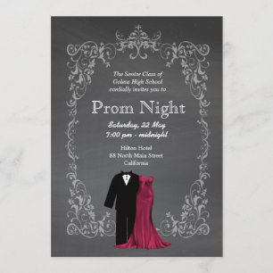 Chalkboard Prom Einladung