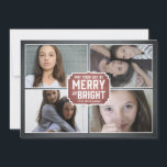 Chalkboard Red Gerahmt Holiday Foto Card Feiertagskarte<br><div class="desc">Diese rustikale Chalkboard-Karte ist exklusiv für Zazzle gefertigt und eignet sich perfekt für ein nostalgisches und dennoch modernes Urlaubsverschicken. Marquee Stimmung in rot betont Ihr Foto mit weißer Typografie. Fügen Sie eine Envelopments Holiday Briefmarke aus unserer umfangreichen Portosammlung hinzu, die perfekt zu Ihrem Gruß passt. Umschlaghüllen, Liner und Pocketfold® Gehäuse...</div>