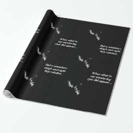 Chalkboard - Rentier - Schwarz/Weiß Geschenkpapier