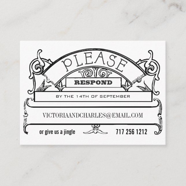 Chalkboard Response E-mail ou cartes téléphoniques (Devant)