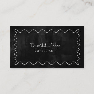 Chalkboard Retro Curves Beruflich Classic Visitenkarte