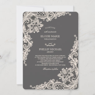 Chalkboard Romance Wedding Einladung