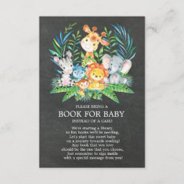 Chalkboard Safari Jungle Baby Showbook for Baby Begleitkarte