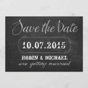 Chalkboard Save the Date Einladung
