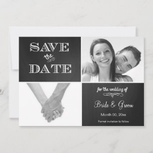 Chalkboard Save the Date Foto Ankündigung