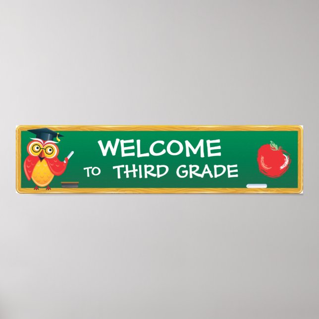 Chalkboard School Banner Poster (Vorne)