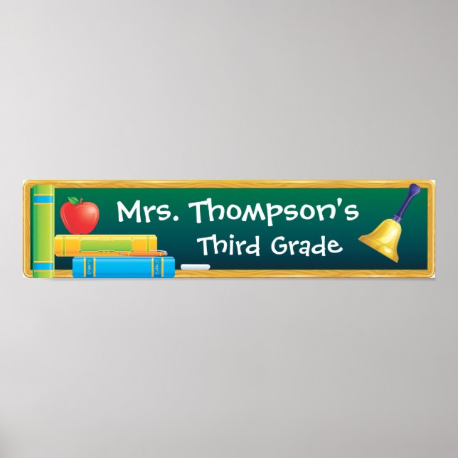 Chalkboard School Banner Poster (Vorne)