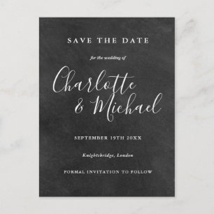 Chalkboard Signature Mariage Enregistrer la carte 