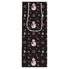 Chalkboard Snowman Navidad Geschenktüte Für Weinflaschen