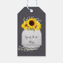 Chalkboard Sonnenblumen Mason Jar Custom Gift Tags Geschenkanhänger