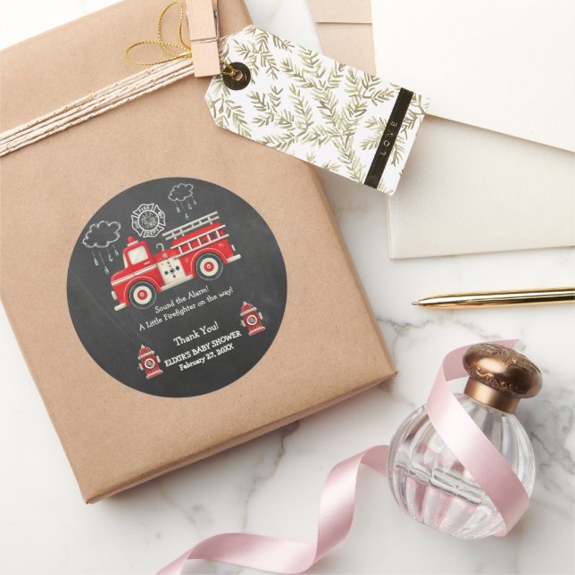 Chalkboard Sound the Alarm! Taschentuch Runder Aufkleber (Schenken)