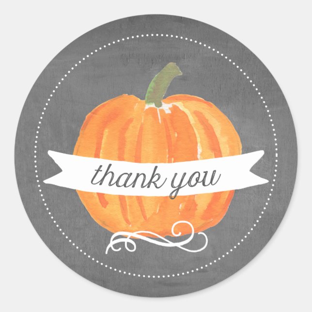 Chalkboard Stickers Petit Merci Citrouille (Devant)