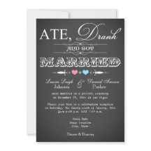 Chalkboard Stil Hochzeitsempfang nur einladen
