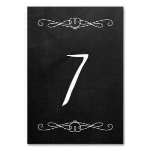 Chalkboard Style 3.5" x 5" #7 Tischnummer