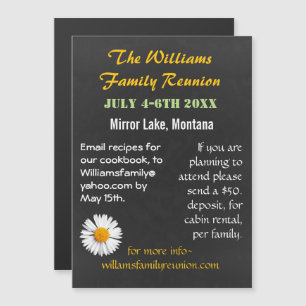 Chalkboard Style Family Wiedersehen Einladung Magn