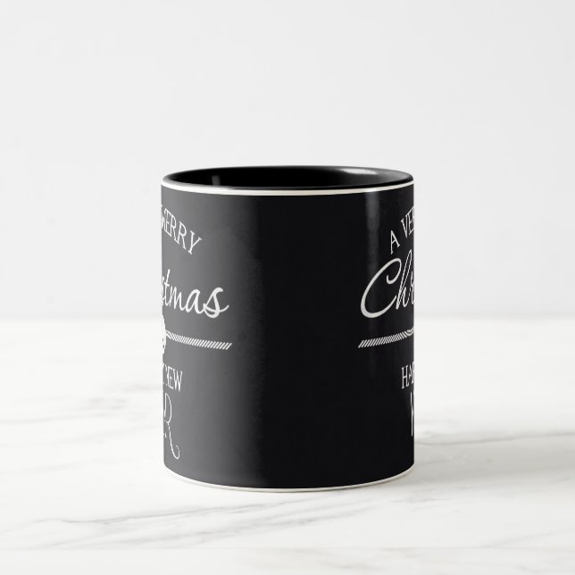 Chalkboard Style Holiday Tasse (Mittel)