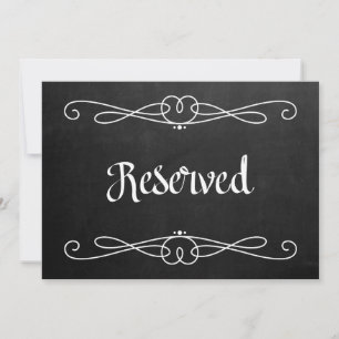 Chalkboard Style "Reserviert" Hochzeitszeichen
