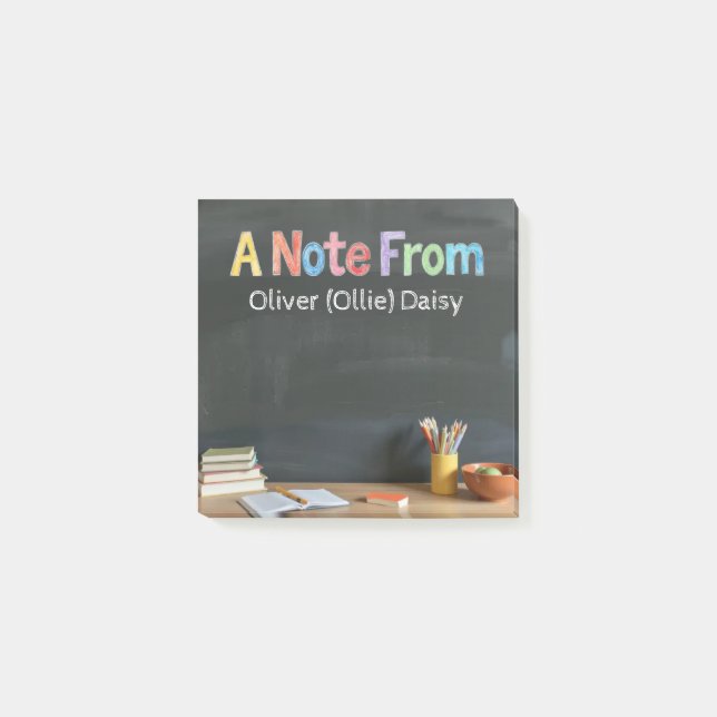 Chalkboard-Style Teacher Post-it Notes Post-it Klebezettel (Vorderseite)