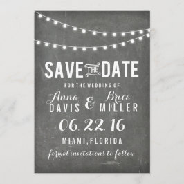 Chalkboard Summer String Light Save the Date