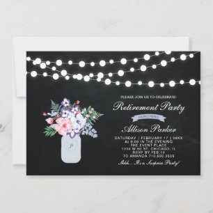 Chalkboard Surprise Retirement Party Einladung