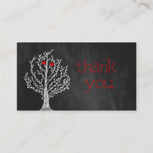 Chalkboard Thema Danke Business Card Visitenkarte (Vorderseite)