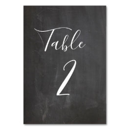 Chalkboard-Tischnummer. Moderne graue Hochzeit Tischnummer