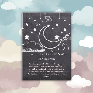 Chalkboard Twinkle Twinkle Little Star Baby Dusche Begleitkarte