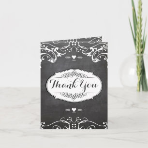 Chalkboard Typografie Classic Card Vielen Dank Dankeskarte