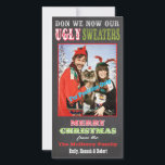 Chalkboard Ugly Christmas Sweater Foto-Karte Feiertagskarte<br><div class="desc">Super lustiges Chalkboard Ugly Christmas Sweater Foto Card mit lustigen Schriftart auf einem Chalkboard oder schwarzen Brett Hintergrund. Ersetzen Sie einfach das Foto mit Ihrem Familienportrait und passen Sie sich an Ihre Bedürfnisse an. Wenn Sie Probleme haben,  kontaktieren Sie mich einfach! Handgezeichnete Abbildung von McBooboo.</div>