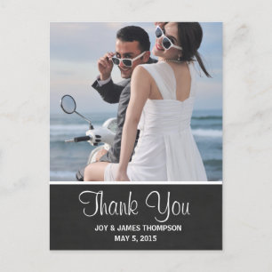 Chalkboard Vielen Dank für Ihre Hochzeit Postkarte