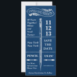Chalkboard Vintag Save the Date Jahrestag<br><div class="desc">Hier ist ein kreativer Chalkboard Vintager Stil, der Ihre Familie und Freunde zu Ihrem besondere Anlass willkommen heißen wird. Hinter diesem Design verbirgt sich ein Banner mit den Worten "Familie und Freunde", ein Vintager Bleistift, Pfeile und horizontale Linien. Sie können den Textstil, die Farbe und die Größe ändern, um Ihren...</div>