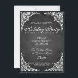 Chalkboard Vintage Wirbel Feiertag Party Einladung<br><div class="desc">Elegantes Chalkboard Vintage Wirbel,  Weihnachts-Party | Feiertag | Party Einladung des Abendessens. Beeindrucken Sie Ihre Freunde mit diesem raffinierten und eleganten Einladungs-Design. Vollständig anpassbar!</div>