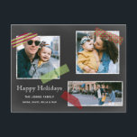 Chalkboard Washi Tape Multiple Foto Collage Feiertagspostkarte<br><div class="desc">Chalkboard Washi Tape Multiple Foto Collage Holiday Postkarte</div>