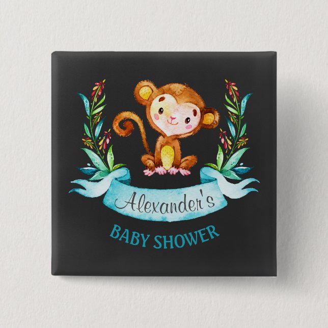 Chalkboard Wasserfarbencreme Kinderdusche Button (Vorderseite)