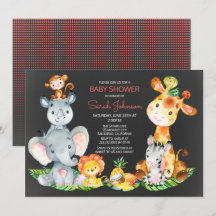 Chalkboard Watercol Niedlich Safari Jungle Baby Du